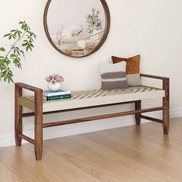 urban ladder Fijara Solid Wood Bench in Teak Finish-picture-28