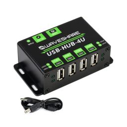 Waveshare Industrial Grade 4-Port USB 2.0 HUB 480Mbps Up To Data Industrial USB HUB Expand Your USB Connectivity With Waveshare 4-Port HUB - RS5892Waveshare Industrial Grade 4-Port USB 2.0 HUB 480Mbps Up To Data Industrial USB HUB Expand Your USB Connectivity With Waveshare 4-Port HUB - RS5892-24