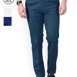 AD & AV Men Multicoloured Classic Easy Wash Chinos Trousers-image-55