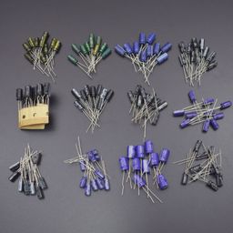 120pcs 12 value 1uF-470uF Electrolytic Capacitor Kit for Electronics Project - KT1064120pcs 12 value 1uF-470uF Electrolytic Capacitor Kit for Electronics Project - KT1064 image 1