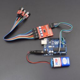 4 way IR sensor module interfacing with Arduino uno - KT7284 way IR sensor module interfacing with Arduino uno - KT728 image 1