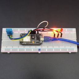 Make an IoT based Temperature Level Indicator using LEDs and DHT11 Module with ESP8266-12e Wi-Fi Board compatible with Arduino Uno - KT569Make an IoT based Temperature Level Indicator using LEDs and DHT11 Module with ESP8266-12e Wi-Fi Board compatible with Arduino Uno - KT569 image 4