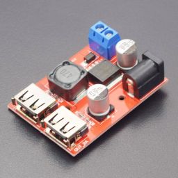 DC-DC Voltage Regulator LM2596S Buck Converter Step Down Power Supply Module 6-40V to 5V 3A Dual USB- RS1814DC-DC Voltage Regulator LM2596S Buck Converter Step Down Power Supply Module 6-40V to 5V 3A Dual USB- RS1814-17