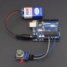 Testing a MQ-8 Gas Sensor interfacing with arduino uno -KT895Testing a MQ-8 Gas Sensor interfacing with arduino uno -KT895 image 1
