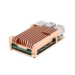 Raspberry Pi 4 Armor Case Metal Case Aluminum Alloy Cooling Case for Raspberry Pi 4 Model B And B+ Without Fan (Golden) - RS2436Raspberry Pi 4 Armor Case Metal Case Aluminum Alloy Cooling Case for Raspberry Pi 4 Model B And B+ Without Fan (Golden) - RS2436 image 3