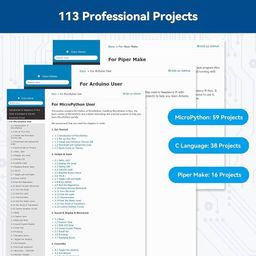 Raspberry Pi Pico Ultimate Starter Kit 32+ Items, 113 Projects, MicroPython, Piper Make and C/C++ - B0B7KC5WMSRaspberry Pi Pico Ultimate Starter Kit 32+ Items, 113 Projects, MicroPython, Piper Make and C/C++ - B0B7KC5WMS image 3