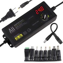 Adjustable Universal Power Supply 3V - 24V 1.5A 36W Adjustable DC Power Supply Adapter Speed Control, Display, Switch with Variable 8 Plugs - RS2816Adjustable Universal Power Supply 3V - 24V 1.5A 36W Adjustable DC Power Supply Adapter Speed Control, Display, Switch with Variable 8 Plugs - RS2816 image 1