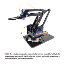 4 DOF Robotic Arm DIY Kit DIY Robotic Arm - Acrylic DIY Kit (Without Servo) - RS55484 DOF Robotic Arm DIY Kit DIY Robotic Arm - Acrylic DIY Kit (Without Servo) - RS5548 image 1