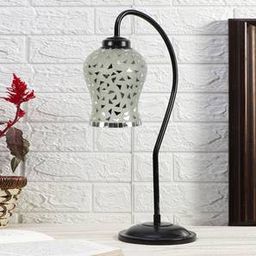 devansh Multicolor Mosaic Glass Curvy Table lamp with Iron Base-picture-15