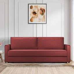 home lifestylez Leon 3 Seater Fold Out Sofa cum Bed In Pink Colour-picture-0