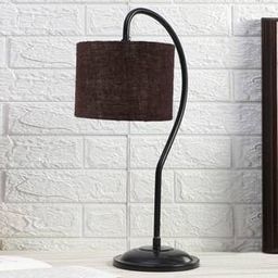 devansh Brown Jute Curvy table lamp with Iron Base-picture-33