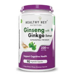 HealthyHey Nutrition Ginseng + Ginkgo Biloba - Veg Capsules-picture-1