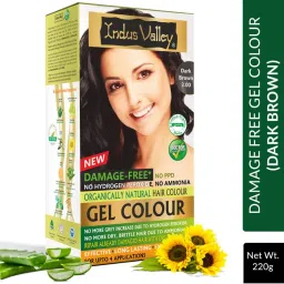 Indus Valley Gel Color for Hair, 100% Damage-Free, No Hydrogen Peroxide, No Ammonia - Dark Brown-picture-40