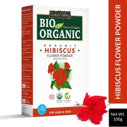 Indus Valley Bio Organic Hibiscus Flower Powder, Exfoliates Dead Skin Cells, Prevents Early Greys-picture-46