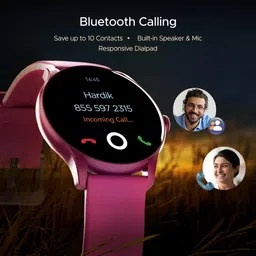 boAt Lunar Connect Ace Smartwatch with Bluetooth Calling (36.32mm AMOLED Display, IP68 Water Resistant, Burgundy Strap) image 4