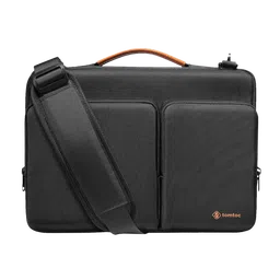 tomtoc Defender Fabric Laptop Sling Bag for 13.5, 14 & 14.4 Inch Laptop (Water Resistant, Black)-image-96