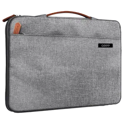 GRIPP Grace Polyester, Polyurethane Laptop Sling Bag for 13.3 & 14 Inch Laptop (Drop-Proof, Black/Camel)-image-20