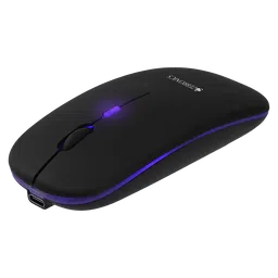 ZEBRONICS Zeb-Blanc Rechargeable Wireless Optical Mouse with Type C Adapter (1600 DPI, Silent Operation, Black)-1
