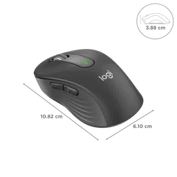 logitech Signature M650 Wireless Optical Performance Mouse with Customizable Buttons (4000 DPI Adjustable, Multi Device Connectivity, Graphite) image 3