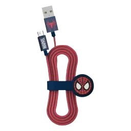 Macmerise Spiderman Type A to Micro USB 3.3 Feet (1M) Cable (MFi Certified, Multicolor)-picture-28