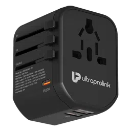 ultraprolink TravelMate 3 Plugs Travel Adapter (Worldwide Voltage Compatible, UM1005WTA-PD, Black)-image-91