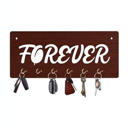 CVANU Brown & White Patterned Wooden Key Holders-picture-34