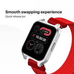 Noise Uni Weave Woven Nylon Strap for Noise ColorFit & NoiseFit (22mm, XS) (Water & Sweat Resistance, Berry Red) image 4