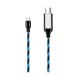 Macmerise Illume Type A to Type C 3.3 Feet (1M) Cable (LED Light Flow, Black)-picture-24