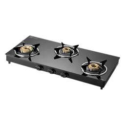 KAFF CTC773B Toughened Glass Top 3 Burner Manual Gas Stove (Matte Enamelled Pan Support, Black)-picture-11