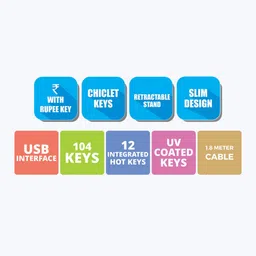 ZEBRONICS ZEB-DLK01 Wired Keyboard with Number Pad (UV Coated Keys, Black) image 4