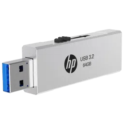 HP 818w 64GB USB 3.2 Flash Drive (Built-in Keyring Loop, 8Y6S9AA, Silver) image 2
