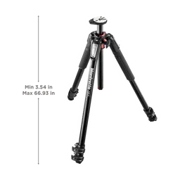 Manfrotto 55 170cm Adjustable Tripod for Camera (90 Degree Column System, Black) image 3