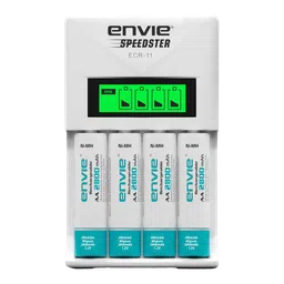 envie Speedster ECR11 Camera Battery Charger Combo for AA28004PL (4-Ports, LCD Display)-image-7