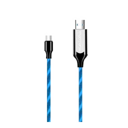 Macmerise Illume Type A to Type C 3.3 Feet (1M) Cable (LED Light Flow, Blue)-picture-22
