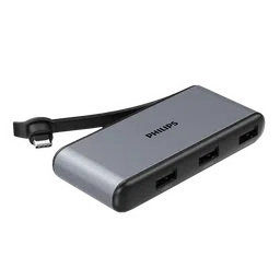 Philips 5-in-1 USB 3.1 Type C to USB 3.0 Type A, USB 3.0 Type C, HDMI Type A USB Hub (5 Gbps Data Transfer Rate, Grey)-25
