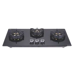 Elica FLEXI DFS FB 3B 75 DX Glass Top 3 Burner Automatic Hob (Round Enamelled Grid, Black)-66