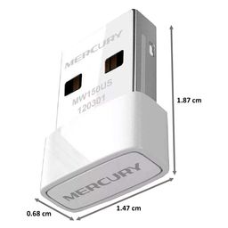 MERCUSYS MW150US Single Band Up to 150 Mbps Network Adapter (150 Mbps Wi-Fi Speed, White) image 2