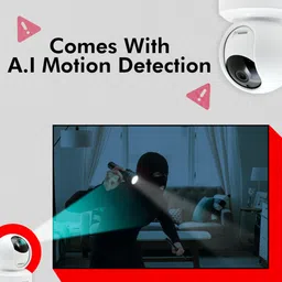 CP PLUS Ezykam Smart CCTV Security Camera (Motion Alert & Google Assistant Support, CP-E21A, White) image 4
