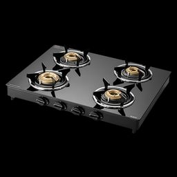 KAFF CTC634BAI Toughened Glass Top 4 Burner Automatic Electric Gas Stove (Matte Enamelled Pan Support, Black)-image-45