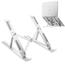 Croma Stand For Laptops Up to 15 Inch (Foldable Design, CRSP015AOC016515, Silver)-14