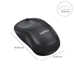 logitech M221 Wireless Optical Mouse with Silent Click Buttons (1000 DPI, Ambidextrous Design, Black) image 3