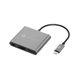 NOVOO 3-in-1 USB 3.0 Type C to USB 3.0 Type C, USB 3.0 Type A, HDMI Type A USB Hub (Supports 4K Resolution, Dark Grey)-19