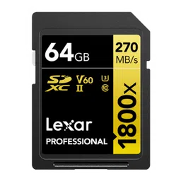 Lexar Professional 1800x GOLD Series SDXC 64GB Class 10 270MB/s Memory Card-22