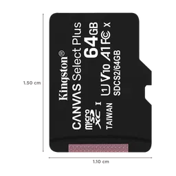 Kingston Canvas Select Plus MicroSDXC 64GB Class 10 100MB/s Memory Card image 2