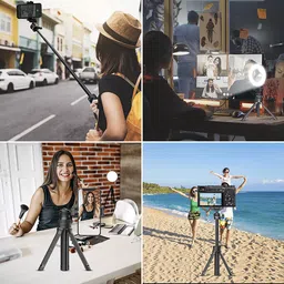 HIFFIN HF-34 81.5cm Adjustable Tripod for Mobile and Camera (2 in 1, Black) image 5