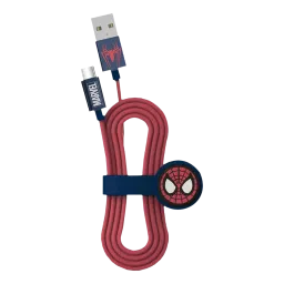 Macmerise Spiderman Type A to Type C 3.3 Feet (1M) Cable (MFi Certified, Multicolor)-picture-34