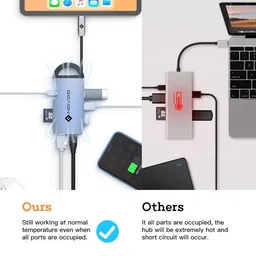 NOVOO 8-in-1 USB 3.0 Type C to USB 3.0 Type A, HDMI, LAN Port, USB Type C, SD Card Slot, TF Card Multi-Port Hub (Safe Certified, Space Grey) image 4