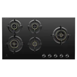 Electrolux UltimateTaste 300 Glass Top 5 Burner Automatic Hob (Cast Iron Pan Supports, Black)-image-56
