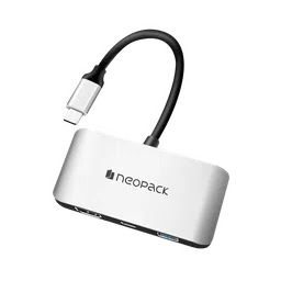 neopack 3-in-1 USB 3.0 Type C to USB 3.0 Type A, HDMI, USB Type C USB Hub (Pass-Through Charging, Silver)-13