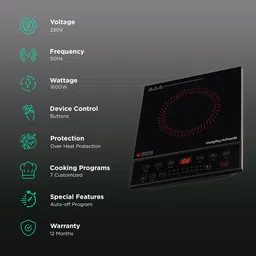 Morphy Richards Omnia 1600W Induction Cooktop with 7 Preset Menus image 3